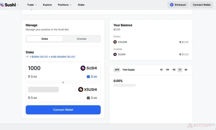 Раздел платформы Sushi