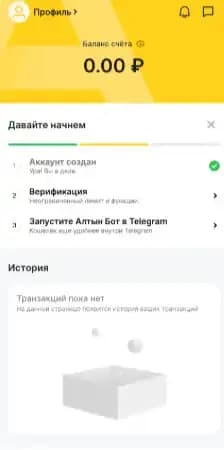 Профиль в Алтын кошельке