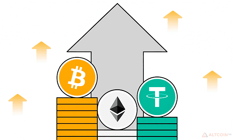 Visual showing how Earn products generate passive income.