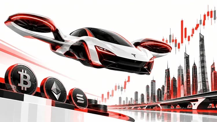 После презентации Tesla летающего автомобиля Roadster повысилась волатильность на крипторынке