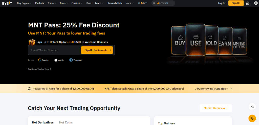 Creating an account on Bybit is quite simple and requires an email address or phone number.