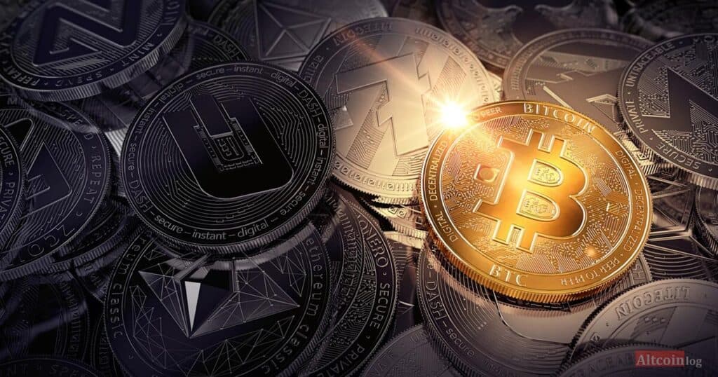 Cryptocurrency collage.