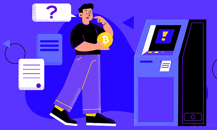 Illustration showing crypto withdrawals and related documentation.