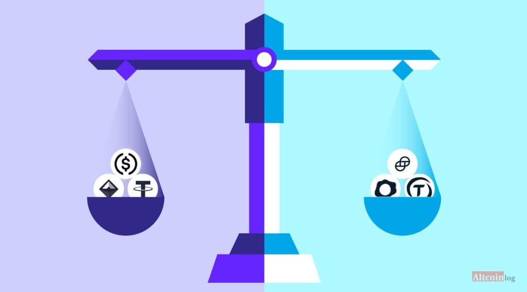 Stablecoin balance illustration.