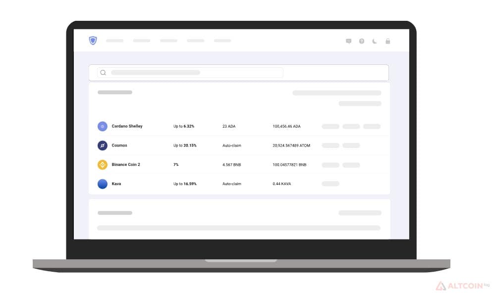 Guarda wallet interface.