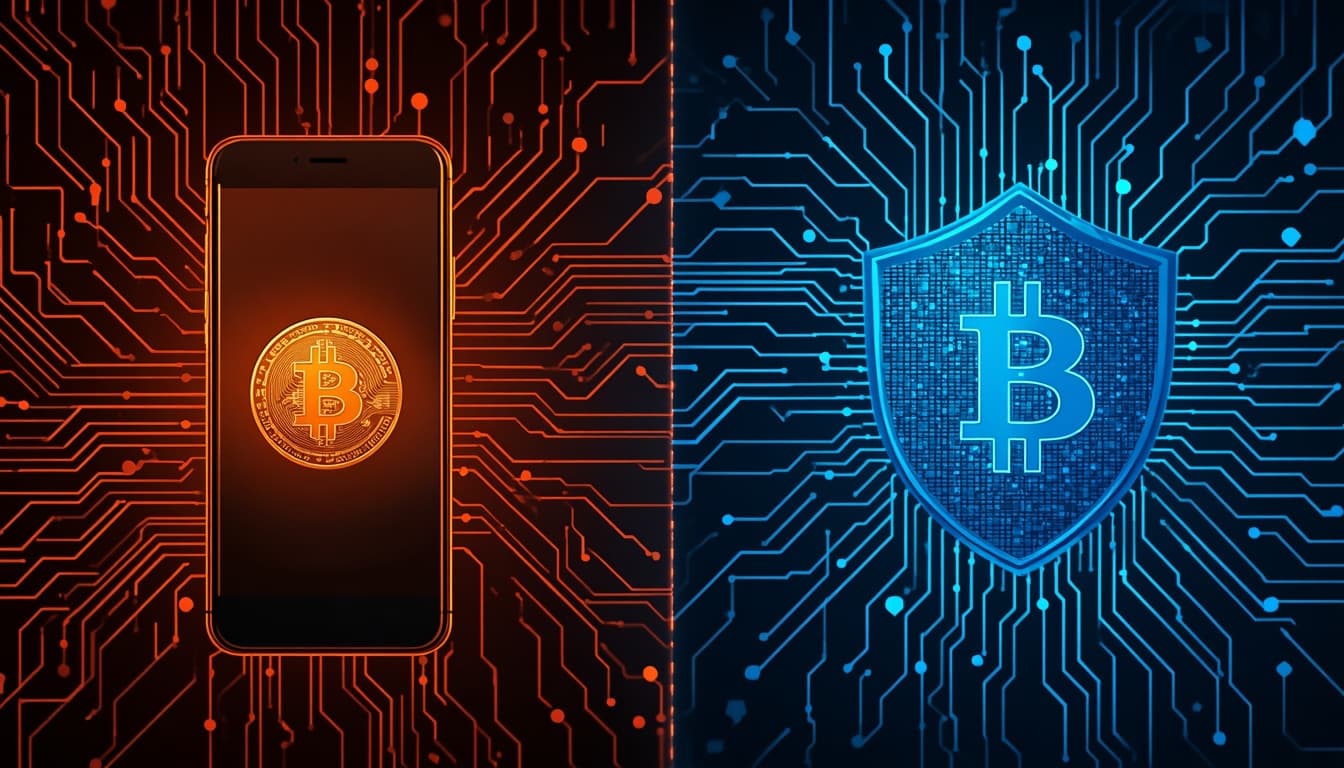 lucid-origin_Изображение_comparison_of_a_smartphone_crypto_wallet_and_a_hardware_w-0