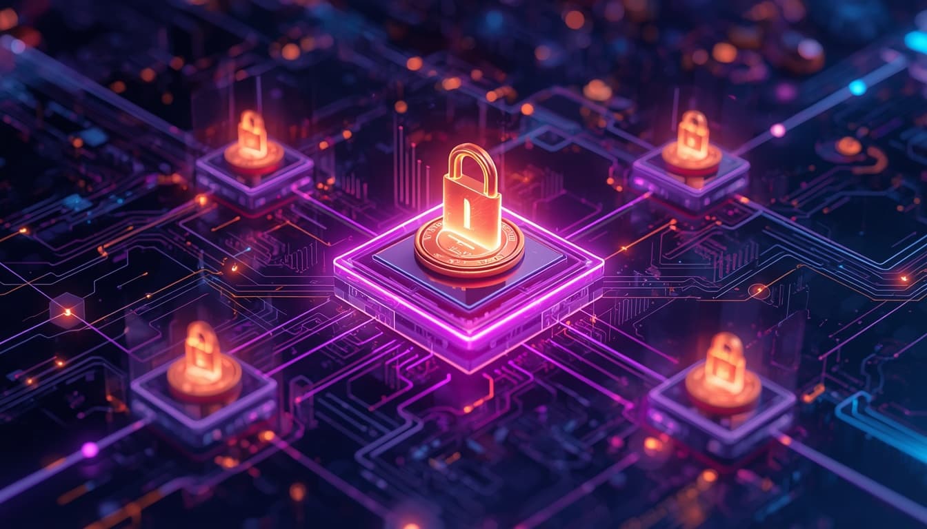 lucid-origin_A_modern_realistic_digital_illustration_of_crypto_staking._Glowing_cryptocurrenc-0