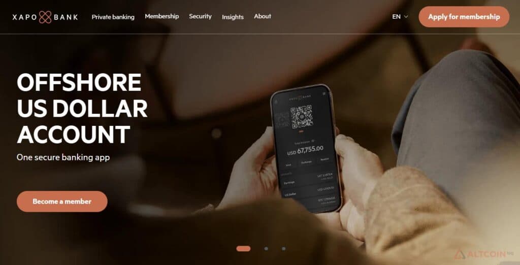 Xapo Bank promo image.