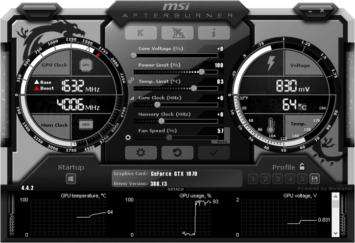 afterburner mining settings