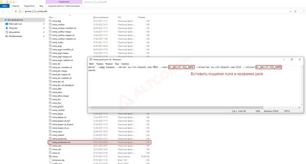 gminer дуал rvn+zil