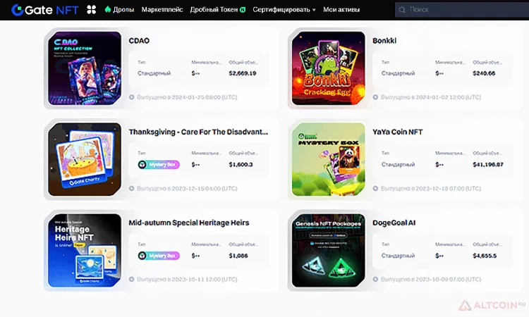 Gate NFT платформа обзор